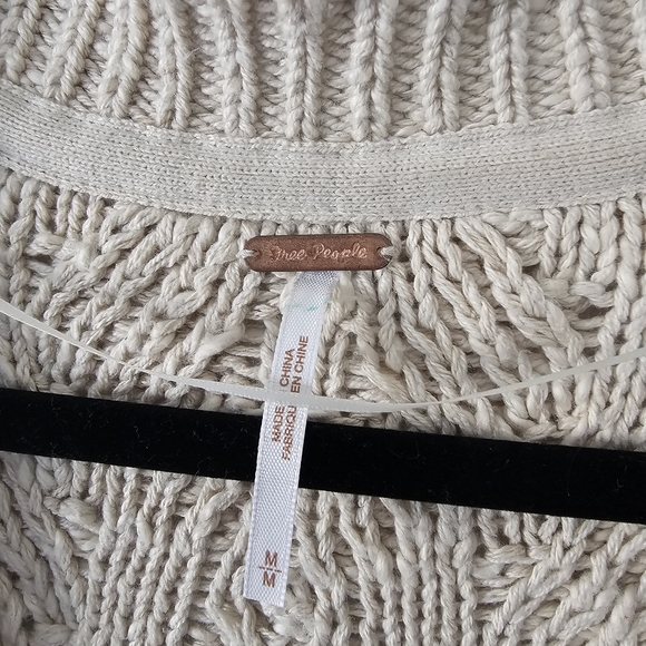 Free People Knit Oversized Baggy V Neck Cardigan Sweater #68 - Picture 4 of 10